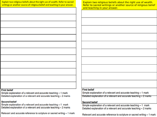 LESSON SIX WEALTH AQA GCSE RE RELIGION, HUMAN RIGHTS AND SOCIAL JUSTICE