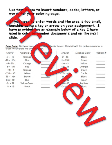 Make Your Own Kit 1: Color by Code, Number, or Word Activity (Editable ...