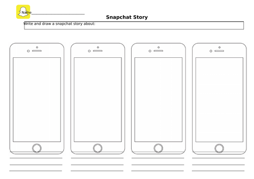 Snapchat Story Board Research Sheet | Teaching Resources