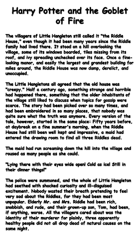 Harry potter creative writing ks2 image