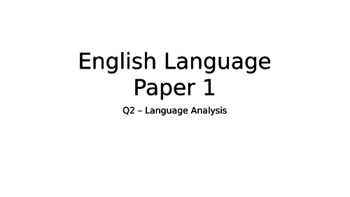 AQA GCSE  English Language Paper 1 Lessons and Practice Paper (Q1-Q5)