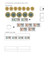 Counting pence, pounds and pounds and pence, Year 2, differentiated 2 ...