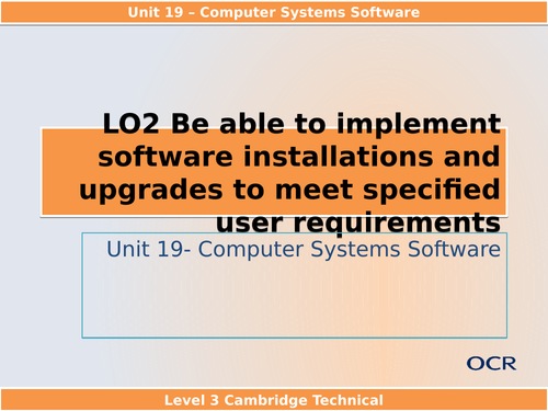 Unit 19 - Software- Full Unit, Cambridge Technicals Level 3 (2016 ...