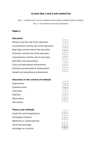 sociology paper 3 a level