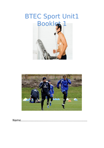 BTEC Sport L2 Unit 1 Booklets