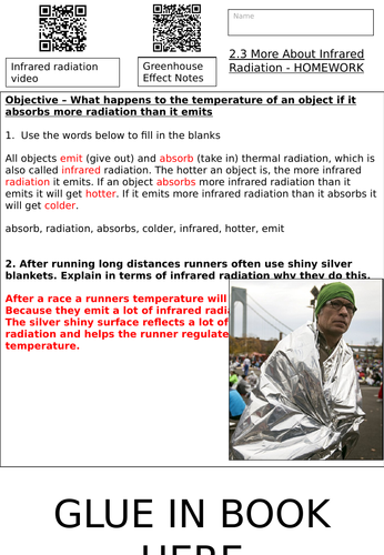 More On Infrared Radiation Homework