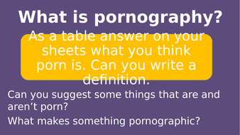Porn vs Reality Teaching Resources