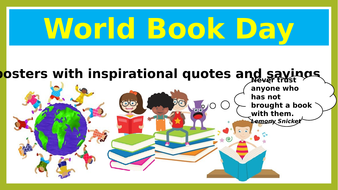 ks2 world book day posters with quotes and sayings about books and