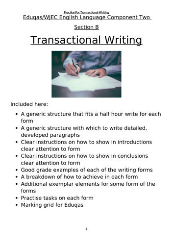 how to write a speech transactional writing