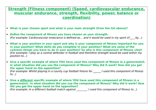 gcse pe coursework analysis