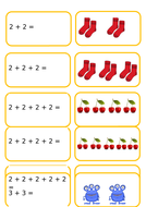 repeated addition to images matching cards teaching resources