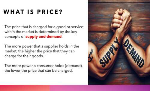 Eduqas A Level Business - The Marketing Mix: Price | Teaching Resources