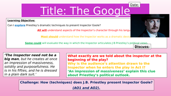 An Inspector Calls - The Inspector's Final Speech | Teaching Resources