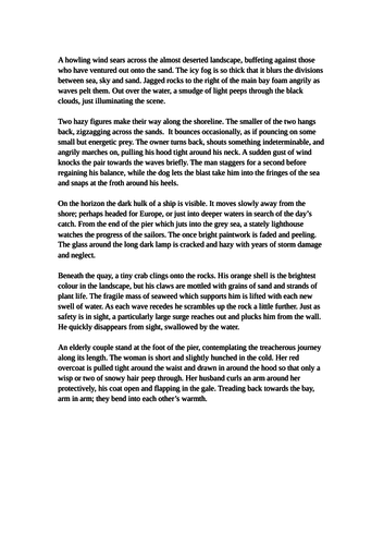 what is descriptive writing examples