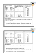 short division differentiated worksheet teaching resources