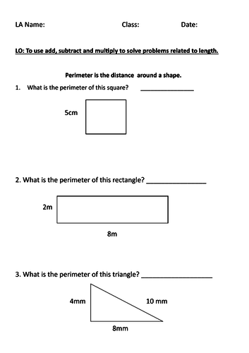 year 3 perimeter problem solving