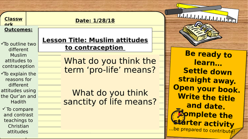 AQA 9-1 Religious Studies: Relationships and Families - Islam and contraception