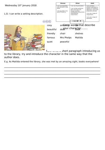 Describing a setting ks2 examples picture