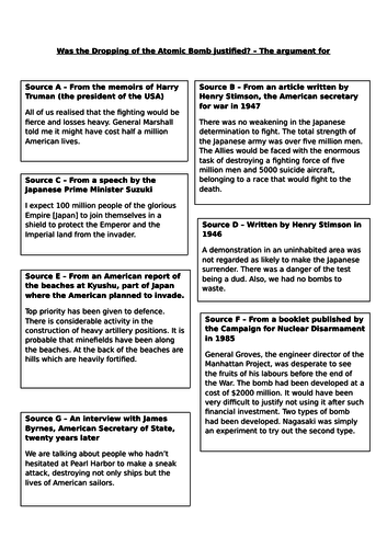 The Atomic Bomb | Teaching Resources