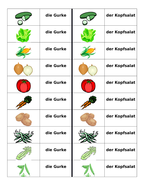 Gemüse Vegetables In German Dominoes - 