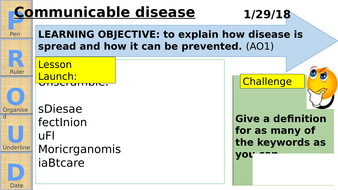 Communicable disease Lesson | Teaching Resources