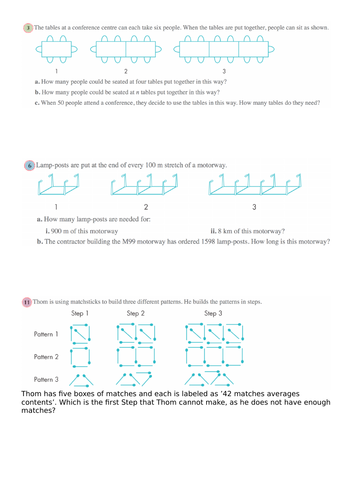 Full lesson on  fibonacci sequences and sequences from diagrams