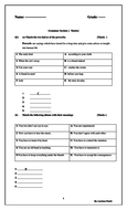 Grade 5 Assessment test- exam paper English with grammar, comprehension ...