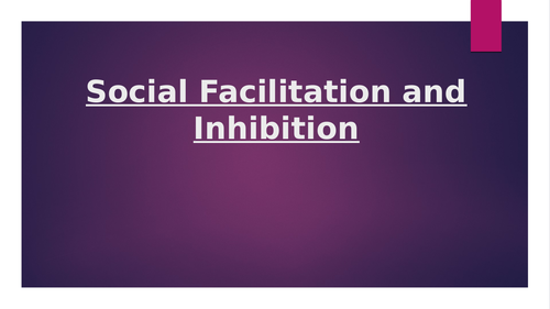 Social Facilitation A level PE OCR Sports Psychology 2016 Spec