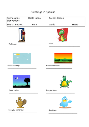 Spanish Greetings Teaching Resources