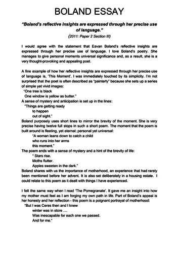 Eavan boland imagery image