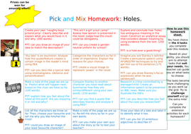 Pick and mix homework year 1 06 picture