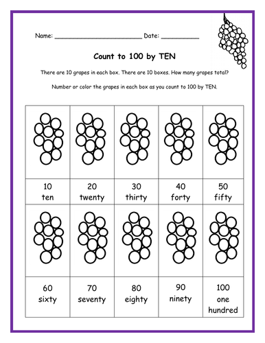 Count to 100 by TEN | Teaching Resources