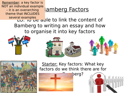 Edexcel: 33: Witch hunts: Depth 3: Bamberg: Key Factors