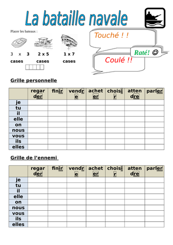 Battleship with verbs