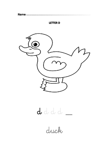 Learning letter d for duck - nursery and reception students | Teaching ...