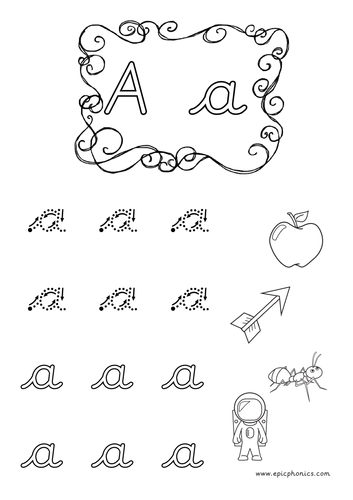 Cursive Alphabet Handwriting Worksheet | Teaching Resources