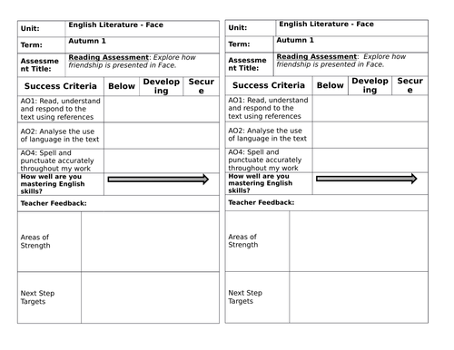 Face by Benjamin Zephaniah full scheme of work | Teaching Resources