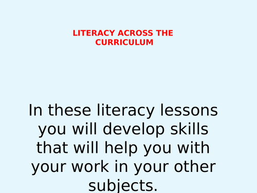 Full literacy lessons and scheme of work | Teaching Resources