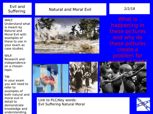 Natural and Moral Evil AQA A Level RE | Teaching Resources