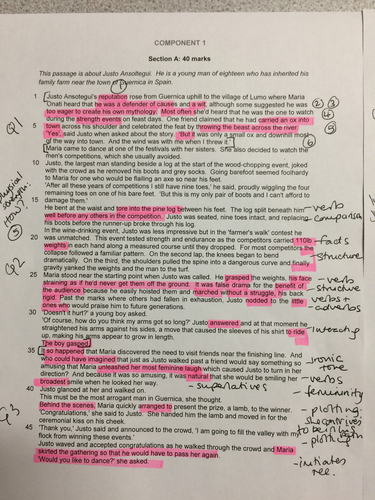 EDUQAS Language Paper 1 Q1-Q5 reading exam MODEL ANSWER | Teaching ...