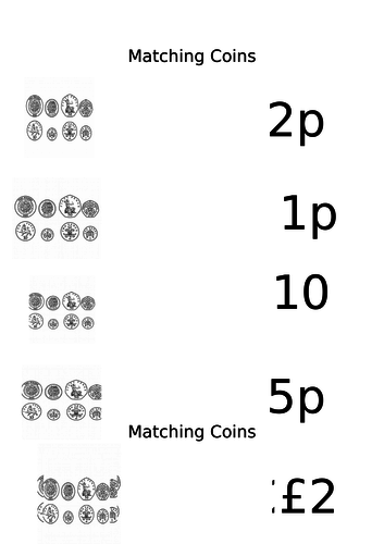 Matching Coins to Value