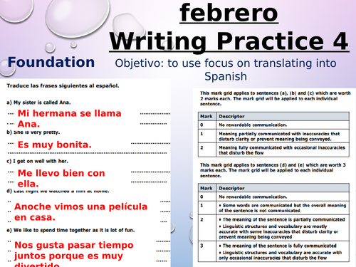 assignments in spanish translation