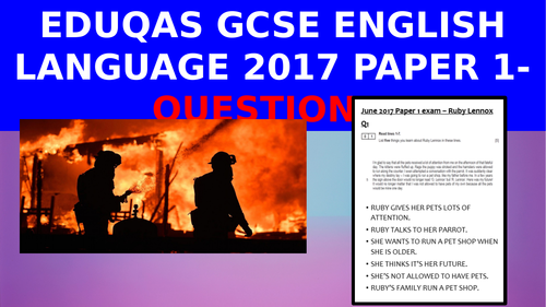 EDUQAS GCSE English Language Paper 1 June 2017 - how to get top marks ...