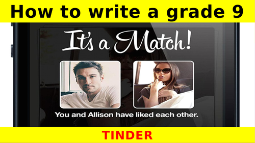 TINDER themed creative writing lesson (short story GCSE English ...