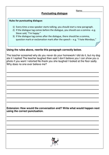 Punctuating Dialogue - full lesson | Teaching Resources