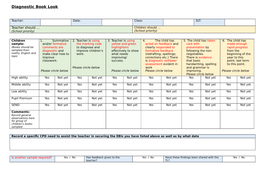 Diagnostic Book Look Proforma | Teaching Resources