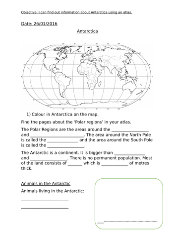 Differentiated Antarctica Worksheets | Teaching Resources