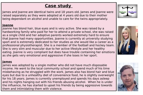 Nature vs Nurture Lesson activities | Teaching Resources