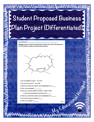 business plan project unique city per class