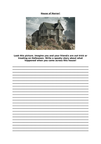 HALLOWEEN STORY + EXAMPLE MODEL TEXT + HORROR STORY | Teaching Resources